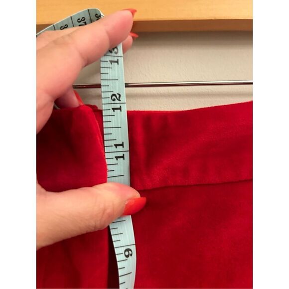 Maison d'Amelie Red velour bootcut high-rise dress pants 10 Holiday & Valentine' - Picture 8 of 10